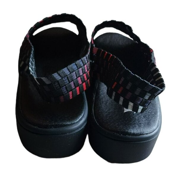 HEAL Women's Black/Multicolor Balboa Stretch Woven-Upper Sling Back Sandals Sz 8 - Picture 7 of 9